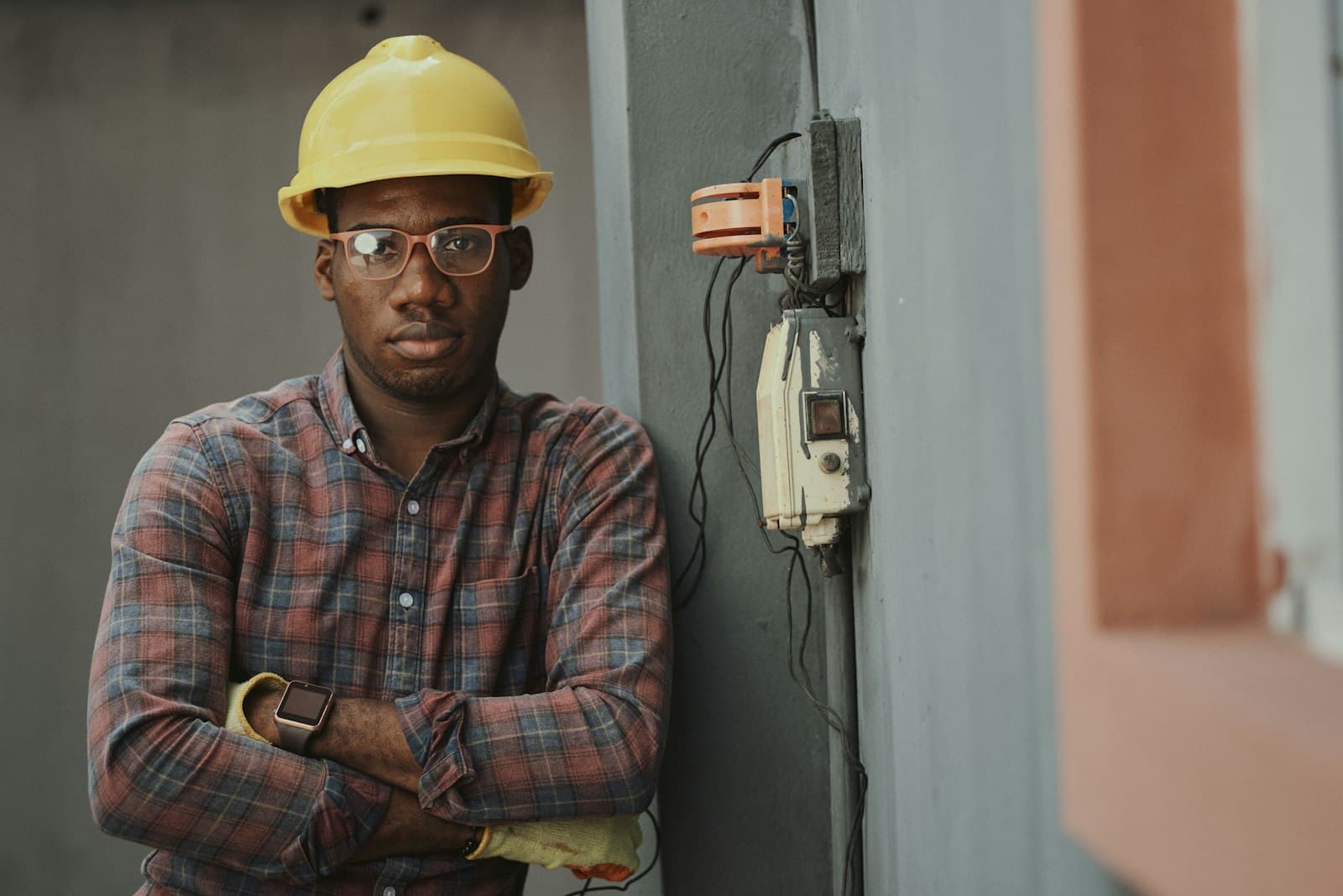 Electrician working on a residential electrical panel